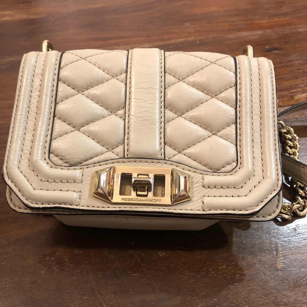 Rebecca Minkoff cream/taupe crossbody purse